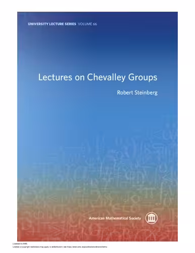 خرید و دانلود نسخه کامل کتاب Lectures on Chevalley Groups (University Lecture Series)