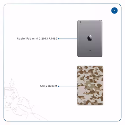 برچسب پوششی ماهوت مدل Army-Desert مناسب برای تبلت اپل iPad mini 2 2013 A1490