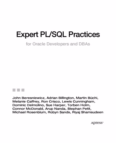 خرید و دانلود نسخه کامل کتاب Expert PL/SQL Practices: for Oracle Developers and DBAs