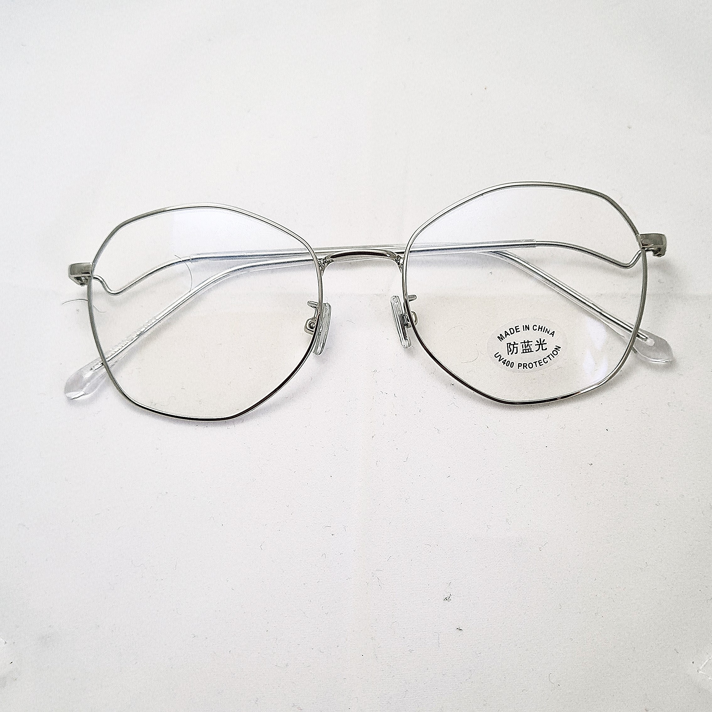 عینک طبی فلزی ظریف نقره ای زنانه و مردانه 