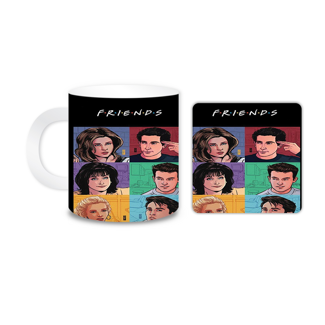 ماگ مدل friends کد 1179 به همراه زیر لیوانی