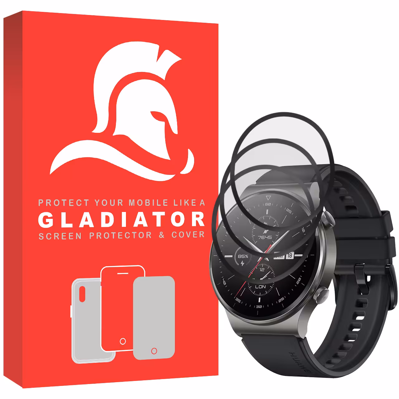 محافظ صفحه نمایش گلادیاتور مدل GWP3000 مناسب برای ساعت هوشمند هوآوی GT 2 Pro بسته سه عددی