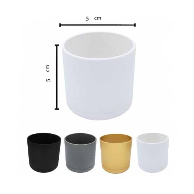 گلدان سایز 5 ( مدل استوانه ای میکا پک 25 تایی سایز 5 )