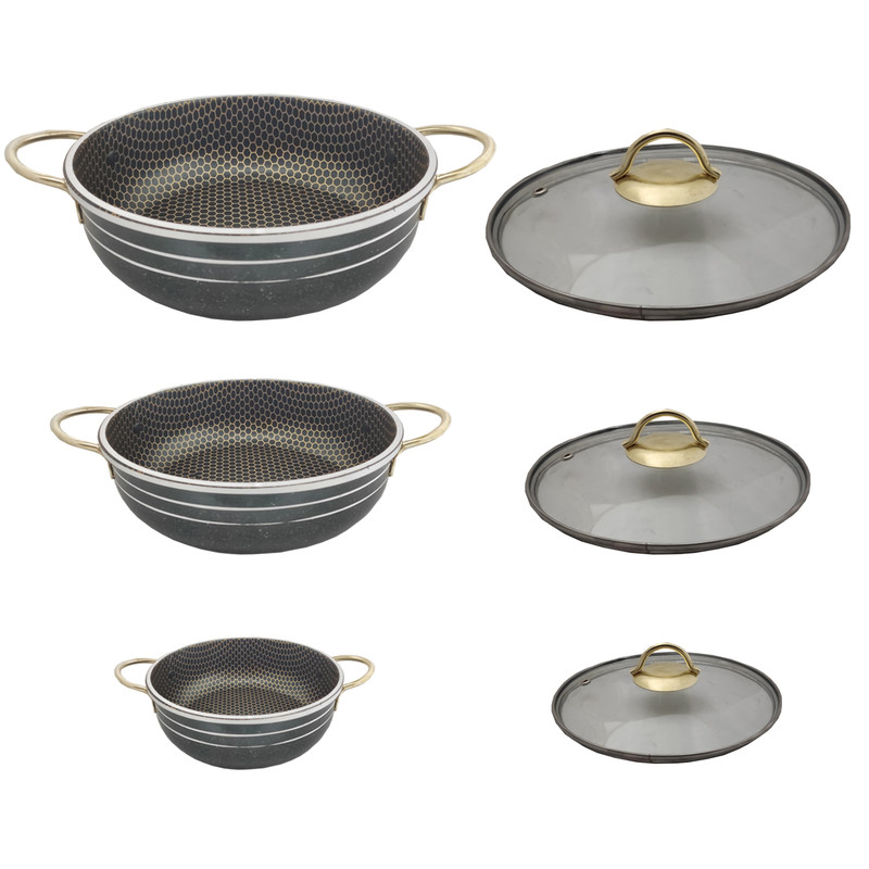 سرویس تابه 6 پارچه مدل زنبوری | کالا مکس