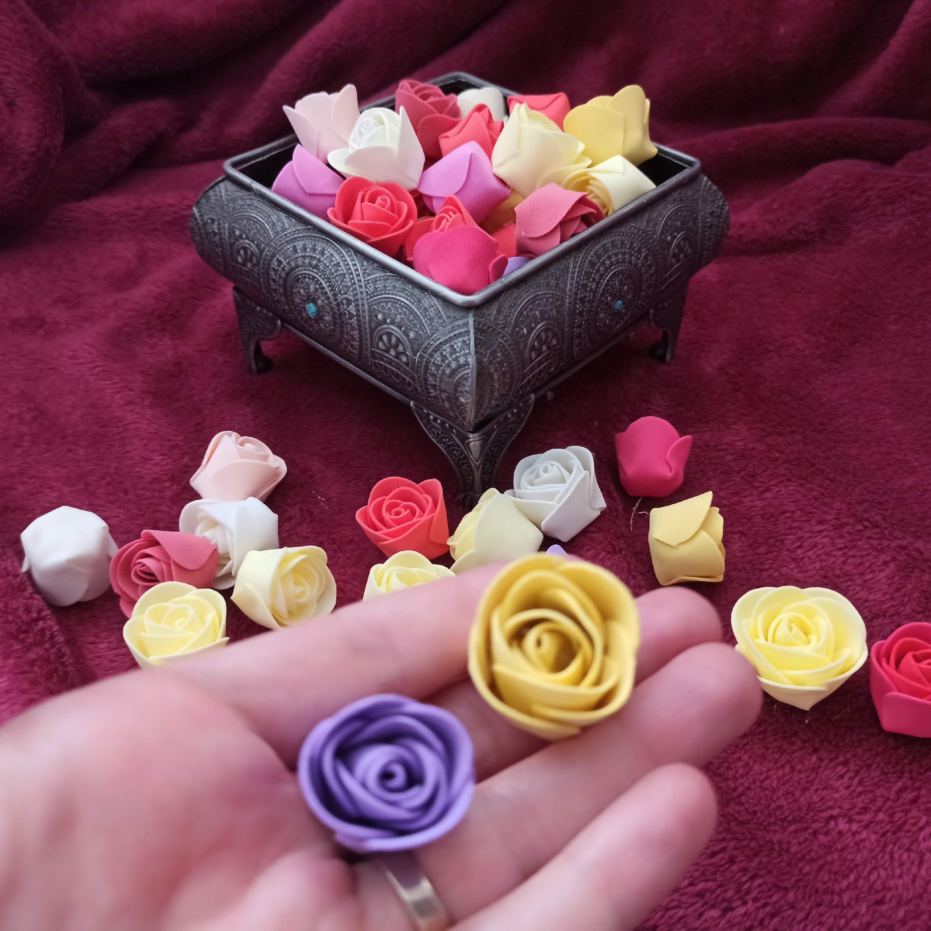 گل فومی 2.5 سانتی  رنگبندی (پک 10 عددی)