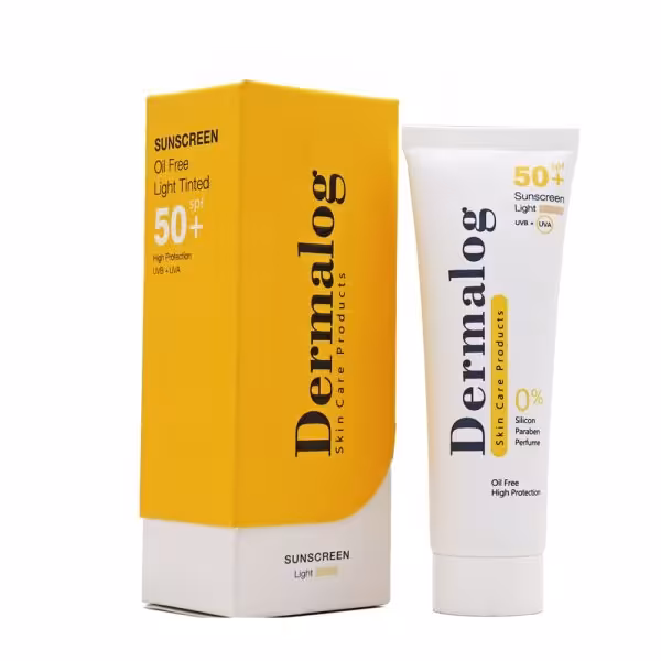 درمالوگ کرم ضدافتاب بژروشن فاقد چربی SPF50