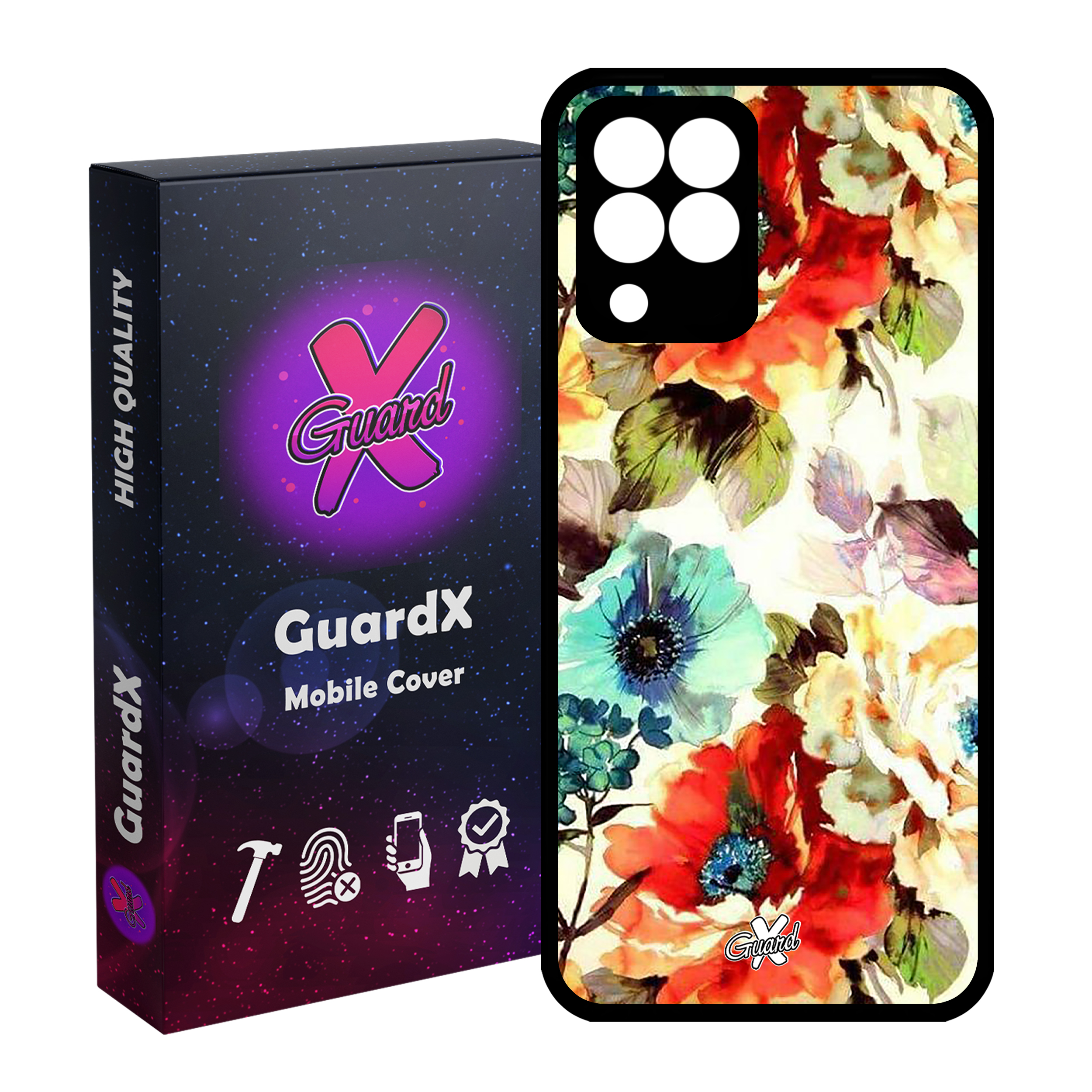 کاور گارد ایکس طرح گل مدل Glass10405 مناسب برای گوشی موبایل سامسونگ Galaxy M33/M33 5G