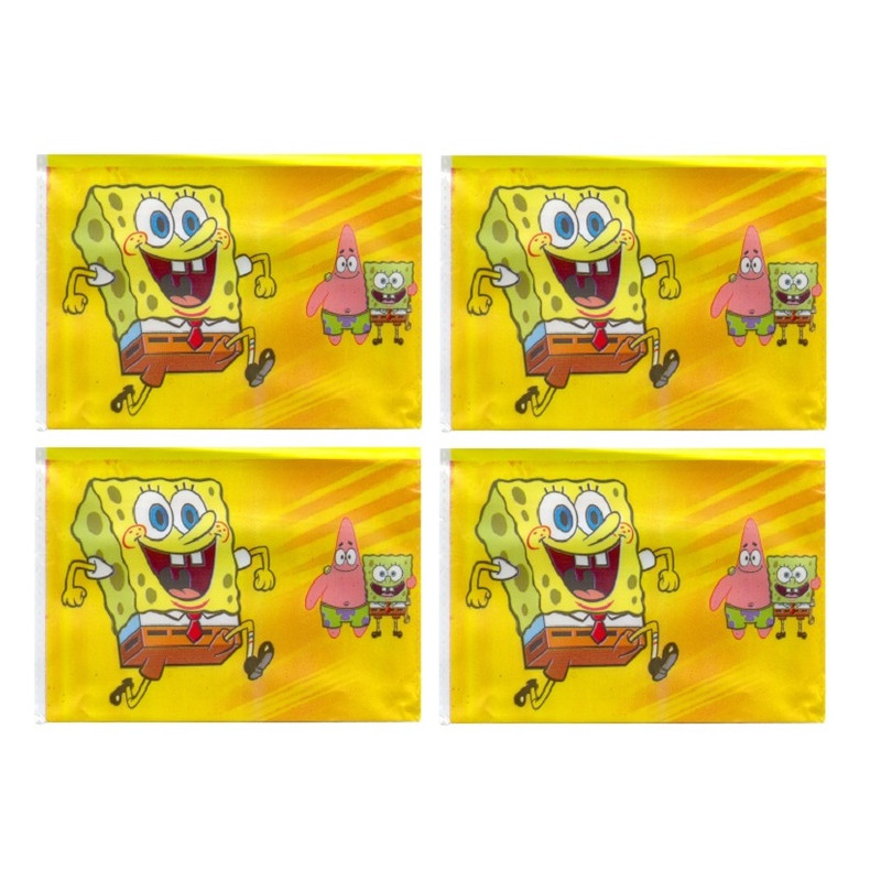 دستمال کاغذی جیبی 10 برگ مدل باب اسفنجی و پاتریک کد 22 بسته 4 عددی