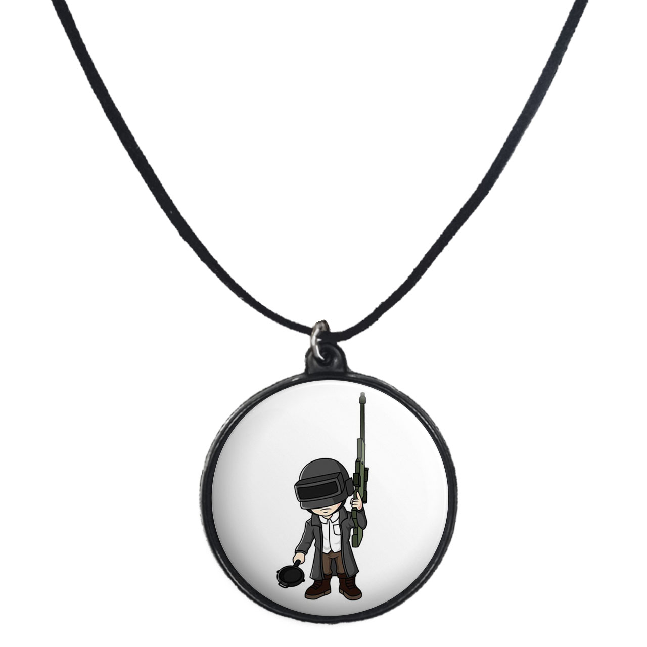 گردنبند پرمانه طرح PUBG کد pmb.28040 مدل دو طرفه