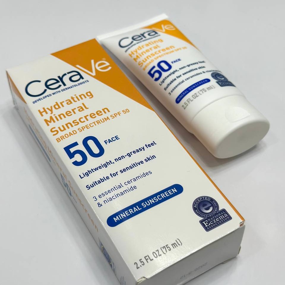ضد آفتاب بدون رنگ فلوئد سراوی cerave با SPF 50 مدل mineral