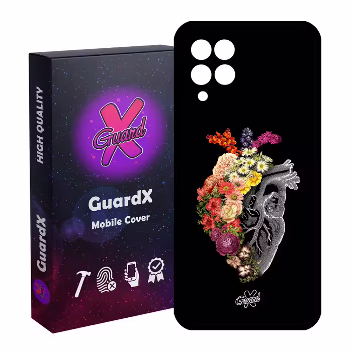 کاور گارد ایکس طرح قلب مدل Glass10216 مناسب برای گوشی موبایل سامسونگ Galaxy A22 4G
