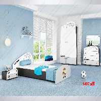 تخت جوان و نوجوان کد 1407 شامل – تخت – میز ارایش و اینه – پاتختی – کمد