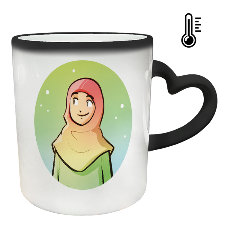 ماگ حرارتی مدل دسته قلبی طرح عاشقانه کد 279