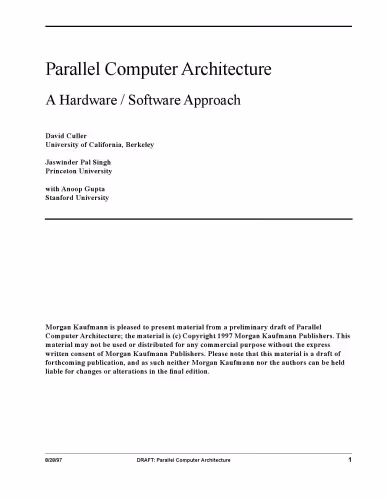 خرید و دانلود نسخه کامل کتاب Parallel Computer Architecture: A Hardware Software Approach (The Morgan Kaufmann Series in Computer Architecture and Design)