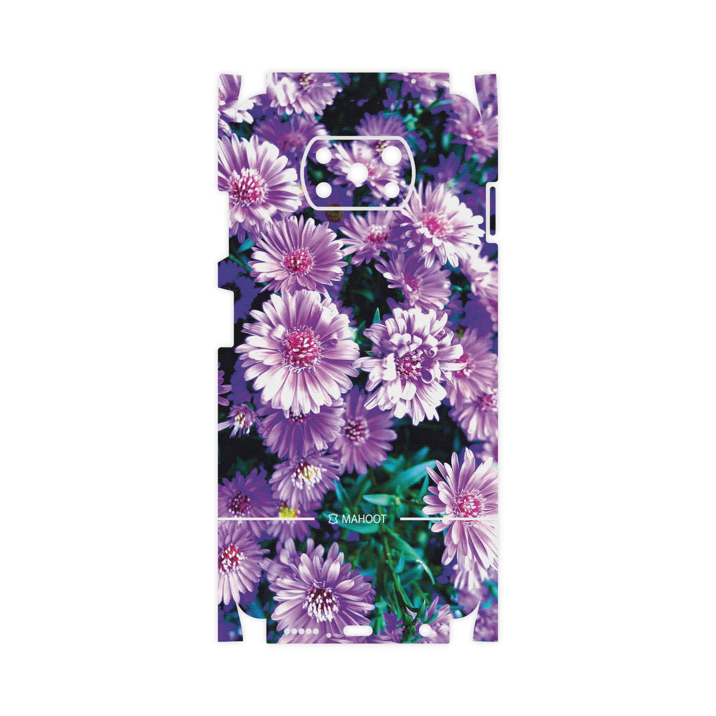 برچسب پوششی ماهوت مدل Purple-Flower-FullSkin مناسب برای گوشی موبایل شیائومی Poco X3 NFC
