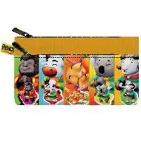 کیف جا مدادی دو جیب مجزا با زیپ فانتزی پارچه مخمل طرح حیوانات سایز 10 در 20 مدل X4-625 شرکت رنس