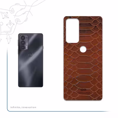 برچسب پوششی ماهوت مدل Brown-Snake-Leather مناسب برای گوشی موبایل موتورولا Edge 20