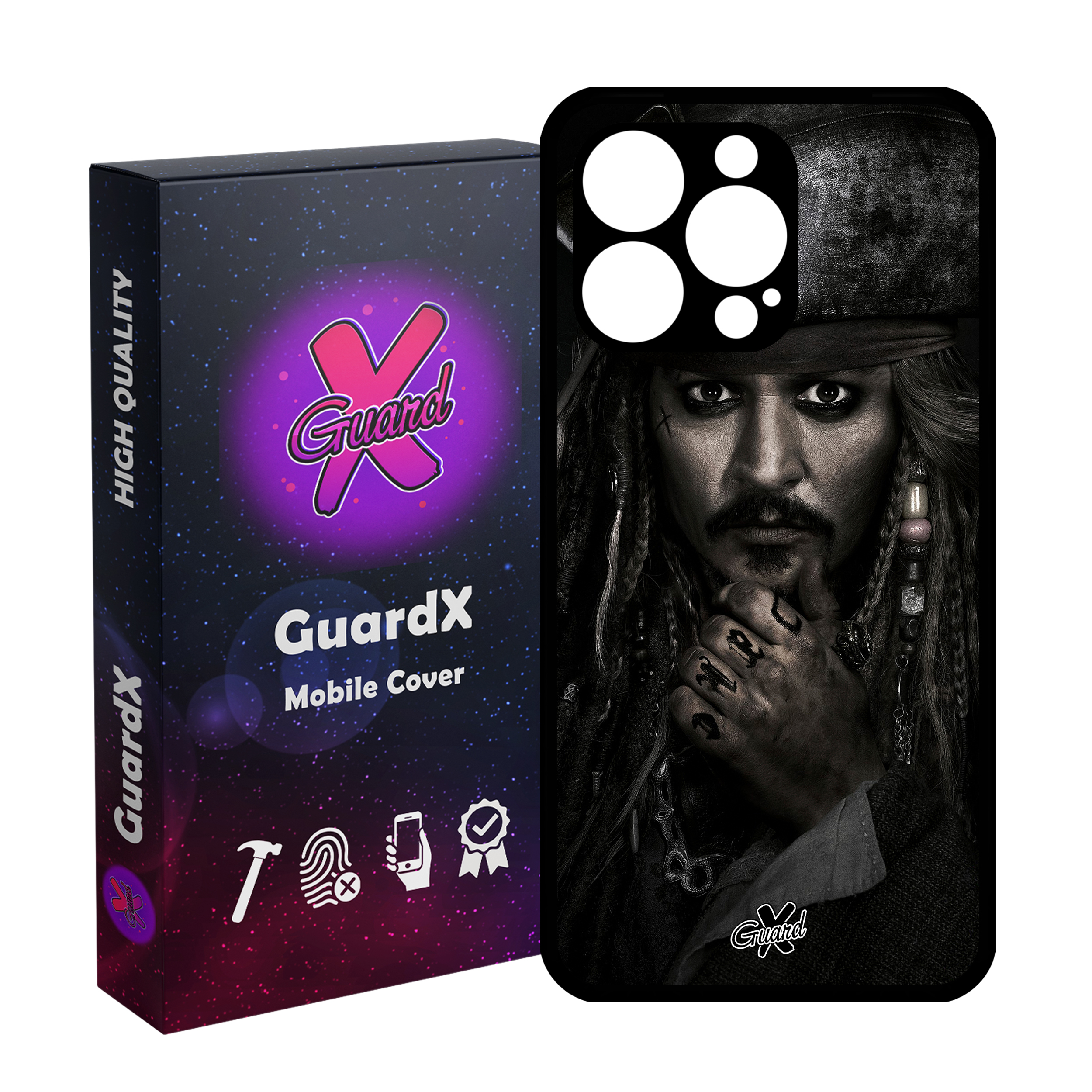 کاور گارد ایکس طرح Johnny Depp مدل Glass10178 مناسب برای گوشی موبایل اپل iPhone 13 Pro