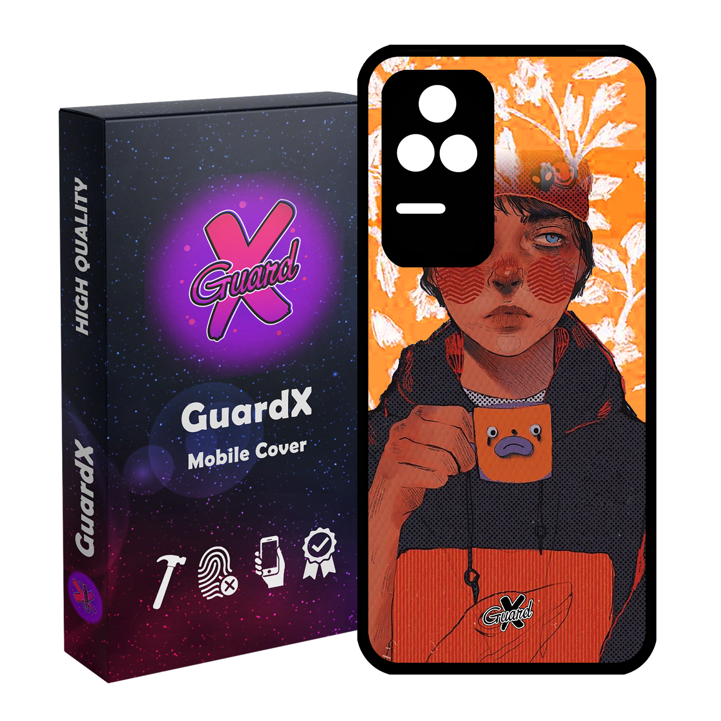 کاور گارد ایکس طرح Girl مدل Glass10319 مناسب برای گوشی موبایل شیائومی Poco F4/Redmi K40S