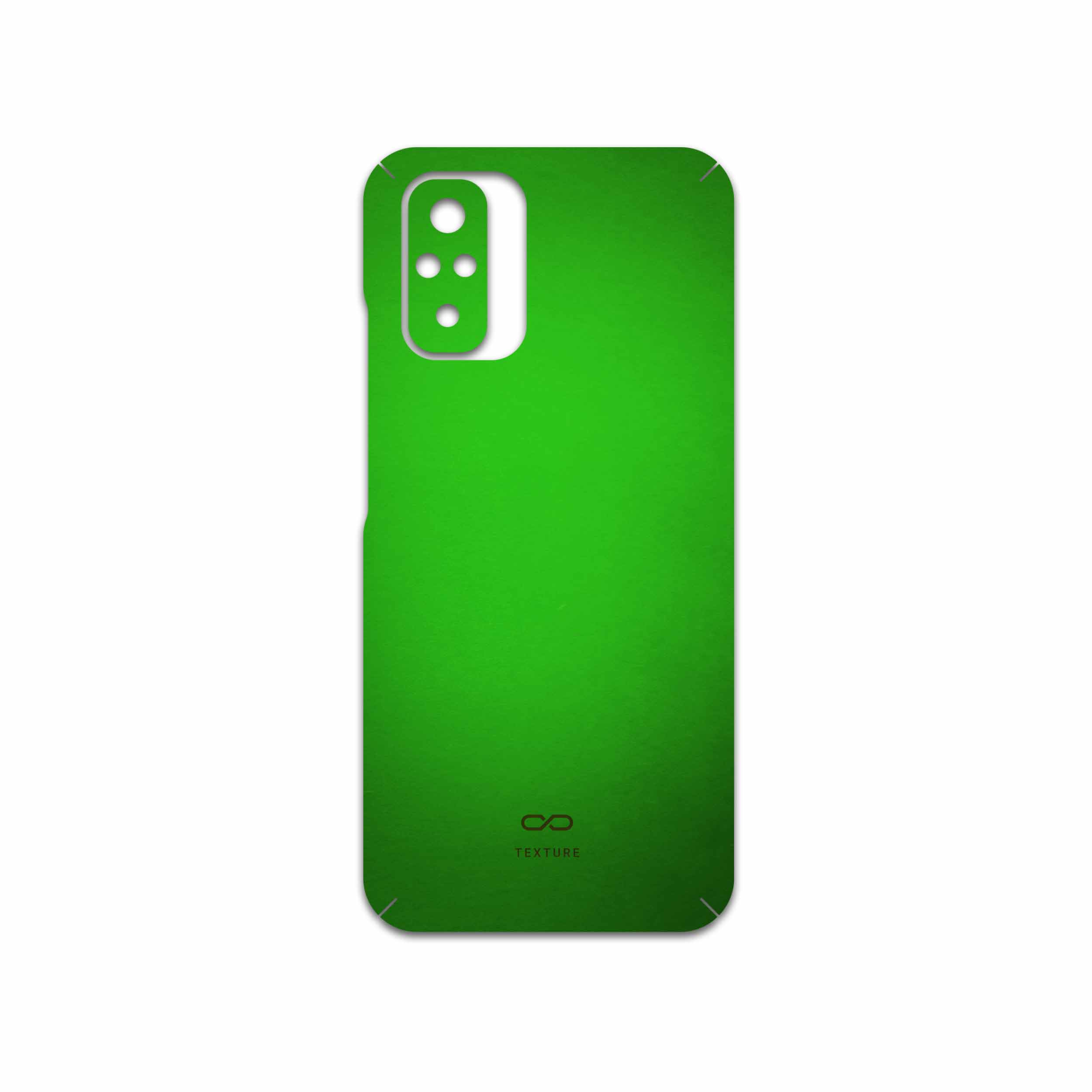 برچسب پوششی ماهوت مدل Metallic-Green مناسب برای گوشی موبایل شیائومی Redmi Note 10