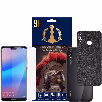 برچسب پوششی اینفینیتی مدل PRO MAX مناسب برای گوشی موبایل هوآوی NOVA 3E P20 LITE به همراه محافظ صفحه نمایش