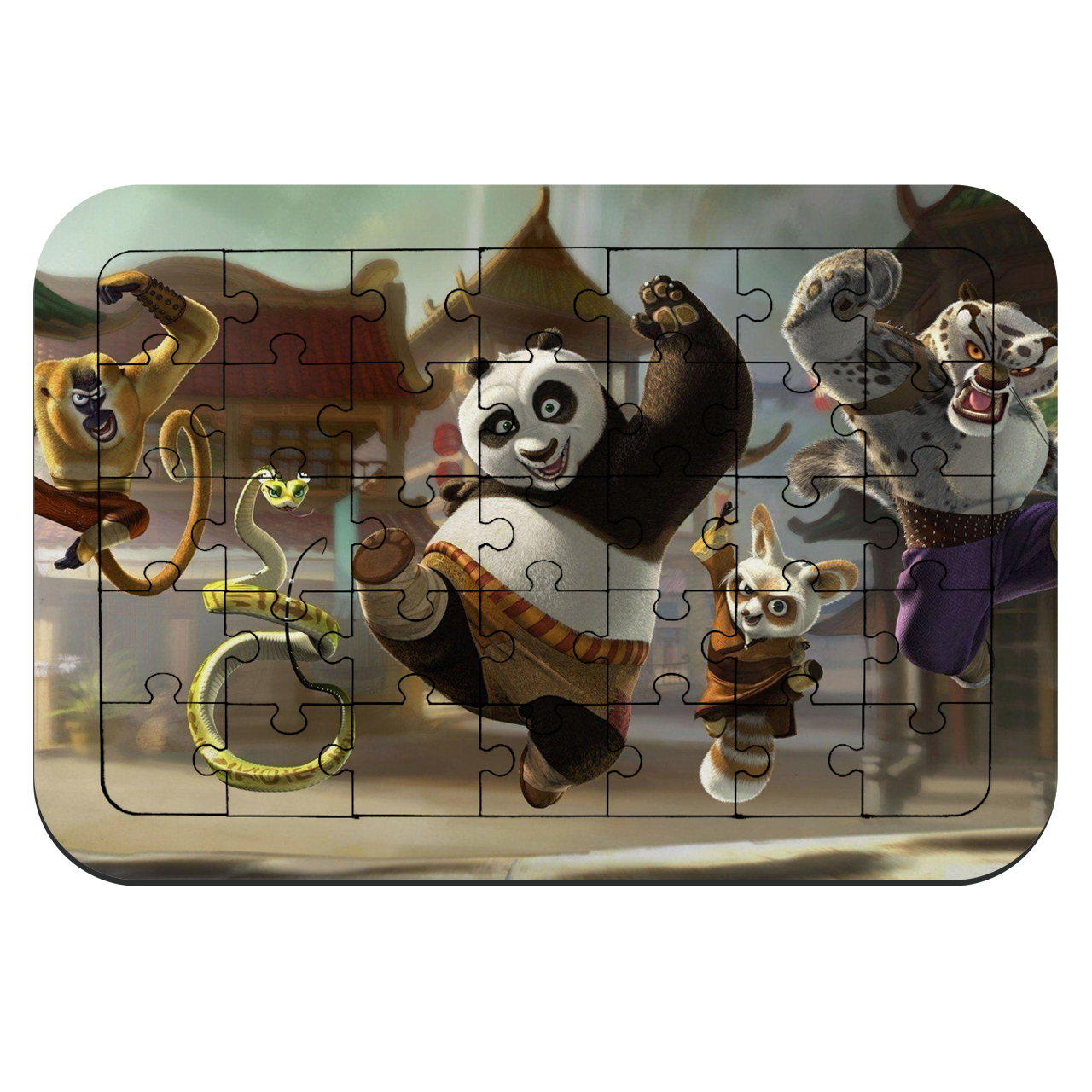 پازل 35 تکه طرح انیمیشن پاندای کونگ فو کار مدل NI1484 