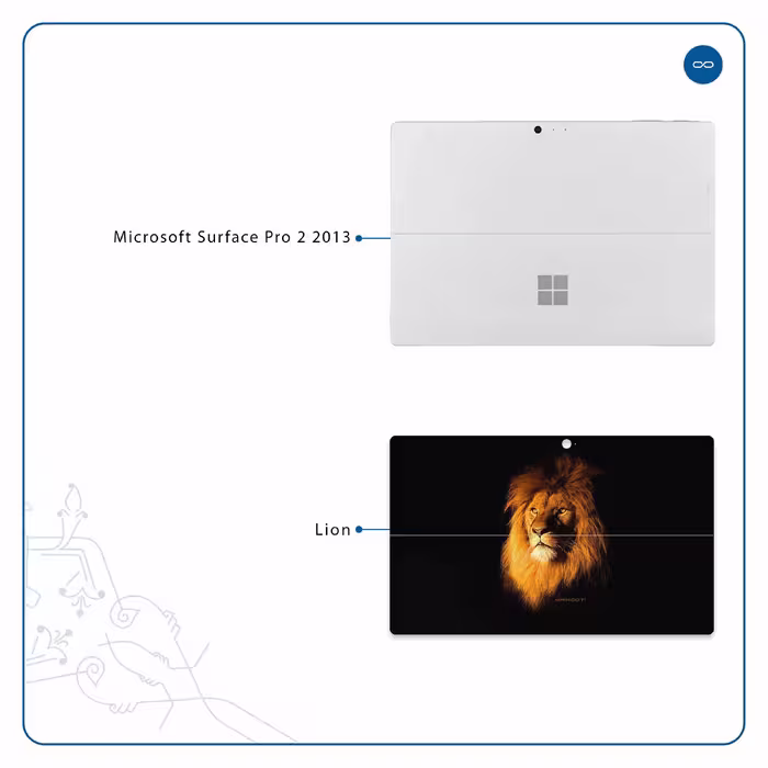 برچسب پوششی ماهوت مدل Lion مناسب برای تبلت مایکروسافت Surface Pro 2 2013