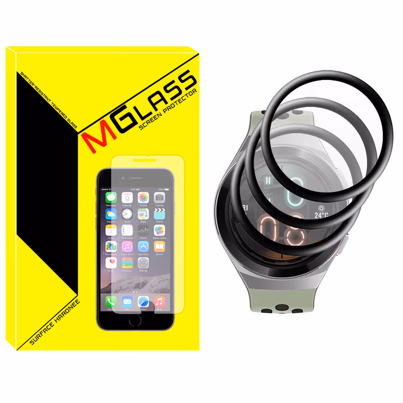 محافظ صفحه نمایش نانو ام گلس مدل NMG مناسب برای ساعت هوشمند هوآوی GT2e بسته سه عددی
