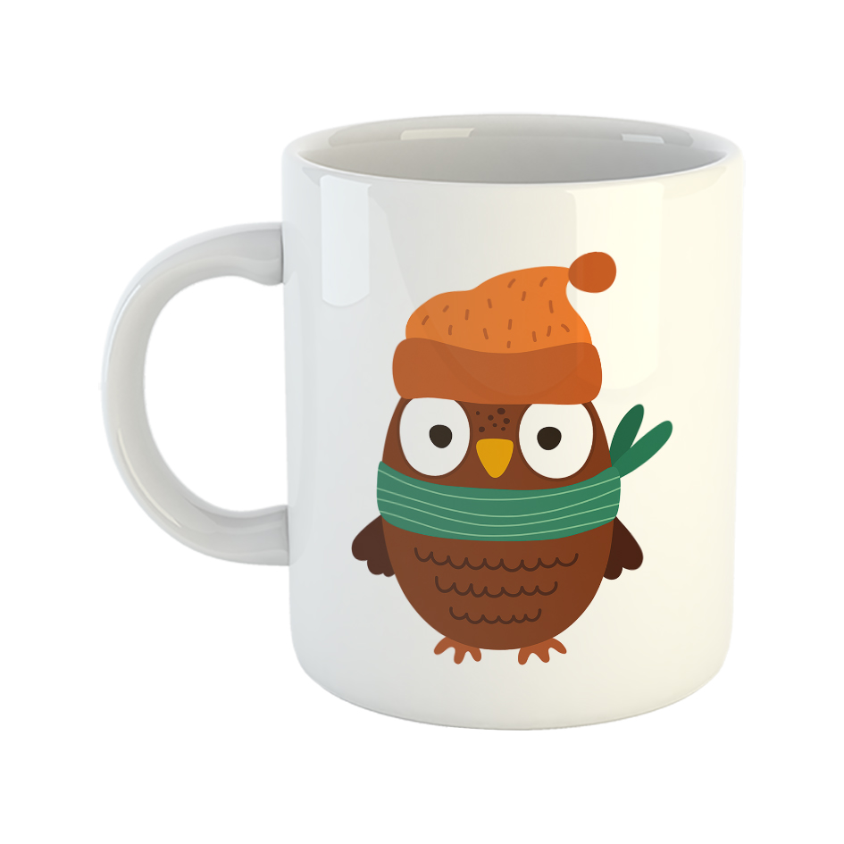 ماگ طرح جغد کلاه دار