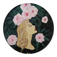  بشقاب دیوارکوب سفالی طرح دختر کد D102-S25