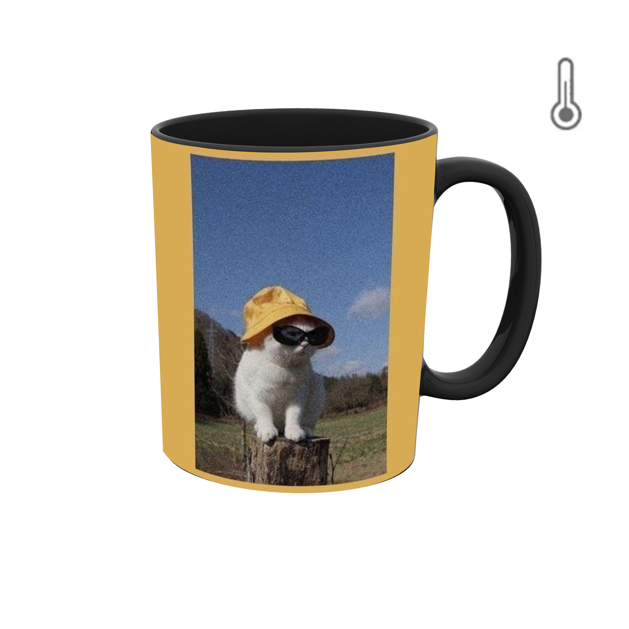 ماگ حرارتی طرح گربه کیوت