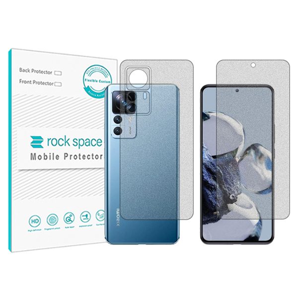 گلس صفحه نمایش و پشت گوشی شیائومی 12T Pro مدل نانو هیدروژل گیمینگ برند راک اسپیس کدSS