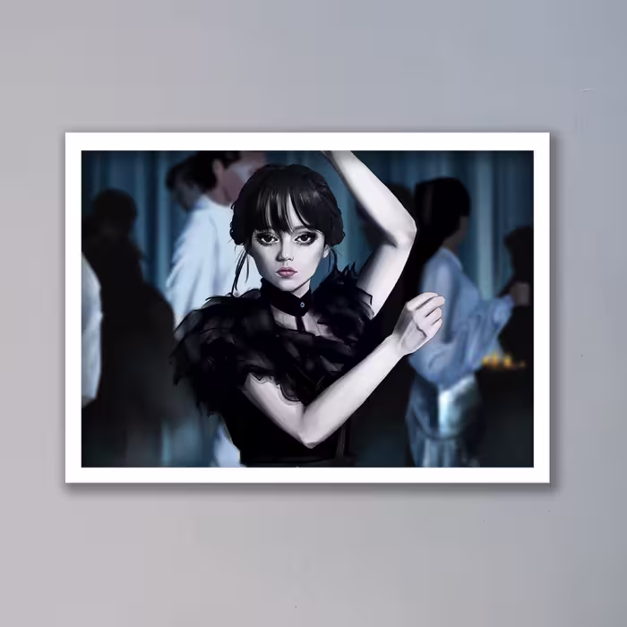 تابلو مدل ونزدی آدامز Wednesday Addams کد LAG1092