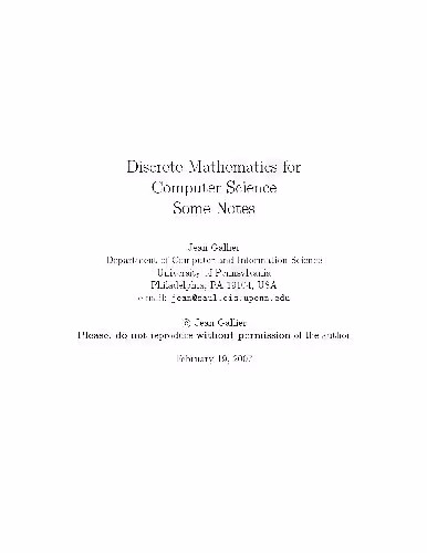 خرید و دانلود نسخه کامل کتاب Discrete Mathematics for Computer Science Some Notes