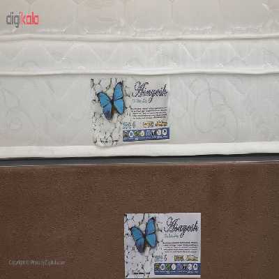 تخت خواب یک نفره آسایش باکس مدل AKA69 سایز 200 × 90 سانتی متر به همراه تشک طبی فنری