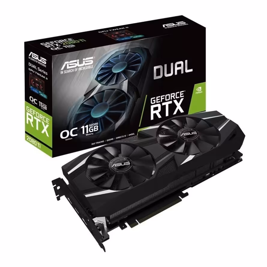 کارت گرافیک ایسوس DUAL GeForce RTX2080 Ti OC 11G