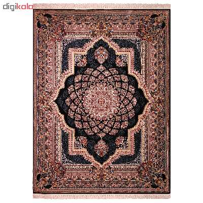 فرش ماشینی زمرد مشهد مدل دیبا زمینه سورمه ای