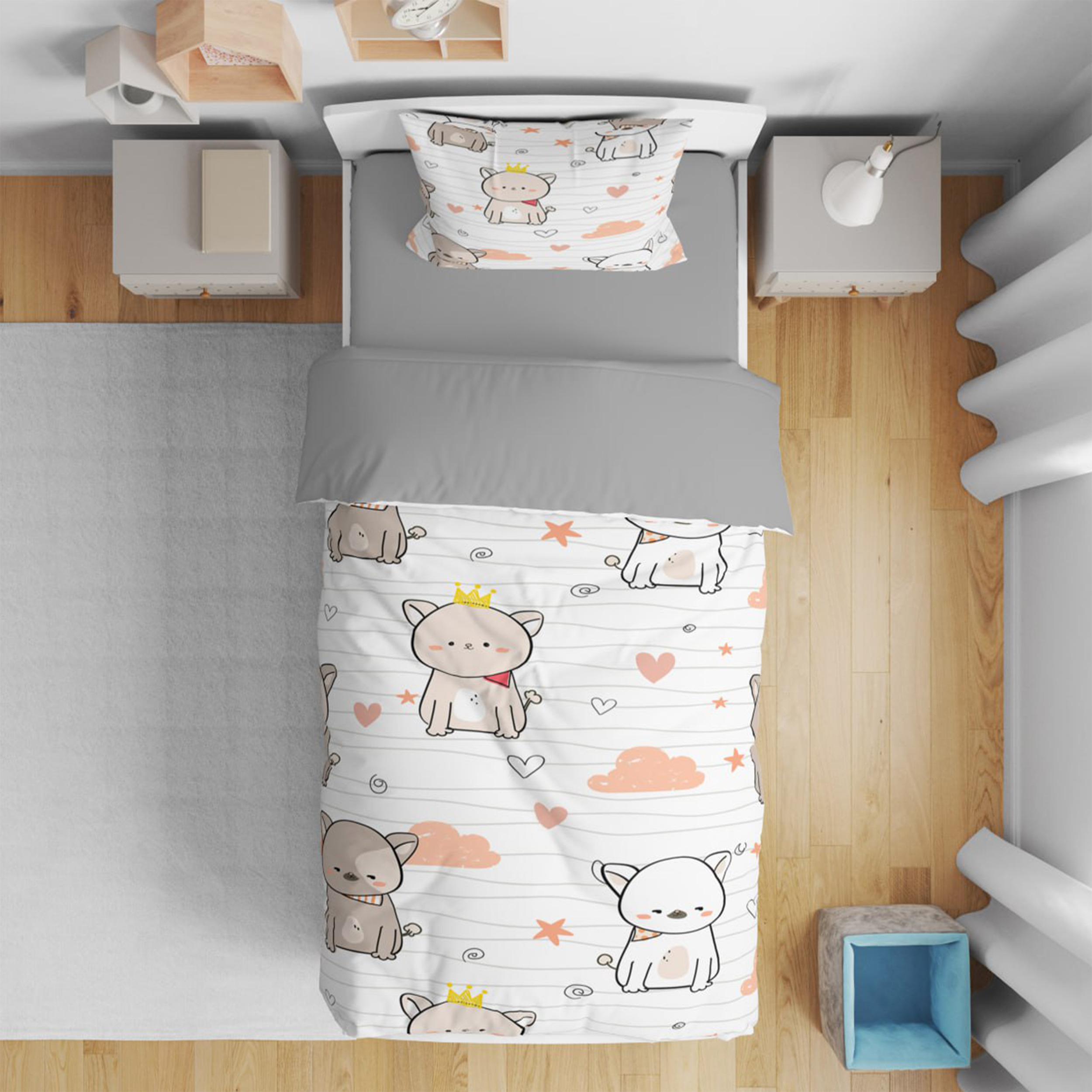 سرویس روتختی مدل 4424 یک نفره 5 تکه