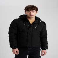کاپشن مشکی مردانه عایق حرارتی قابل جابجایی معمولی Warmtech با روکش آب و ضد باد Defacto