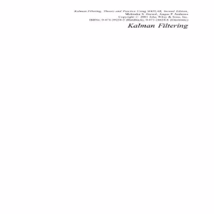 خرید و دانلود نسخه کامل کتاب Kalman filtering : theory and practice using MATLAB