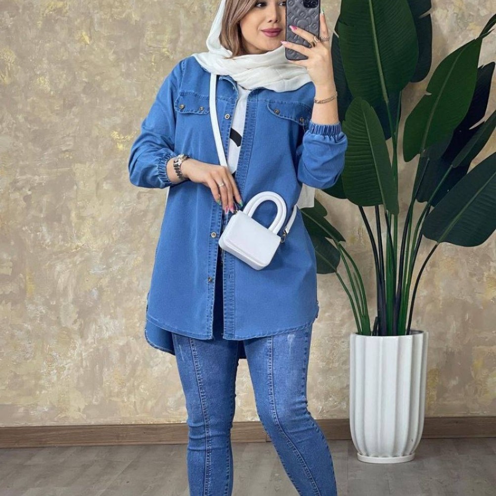 توتیک مانتویی استین کش بغل زیپ