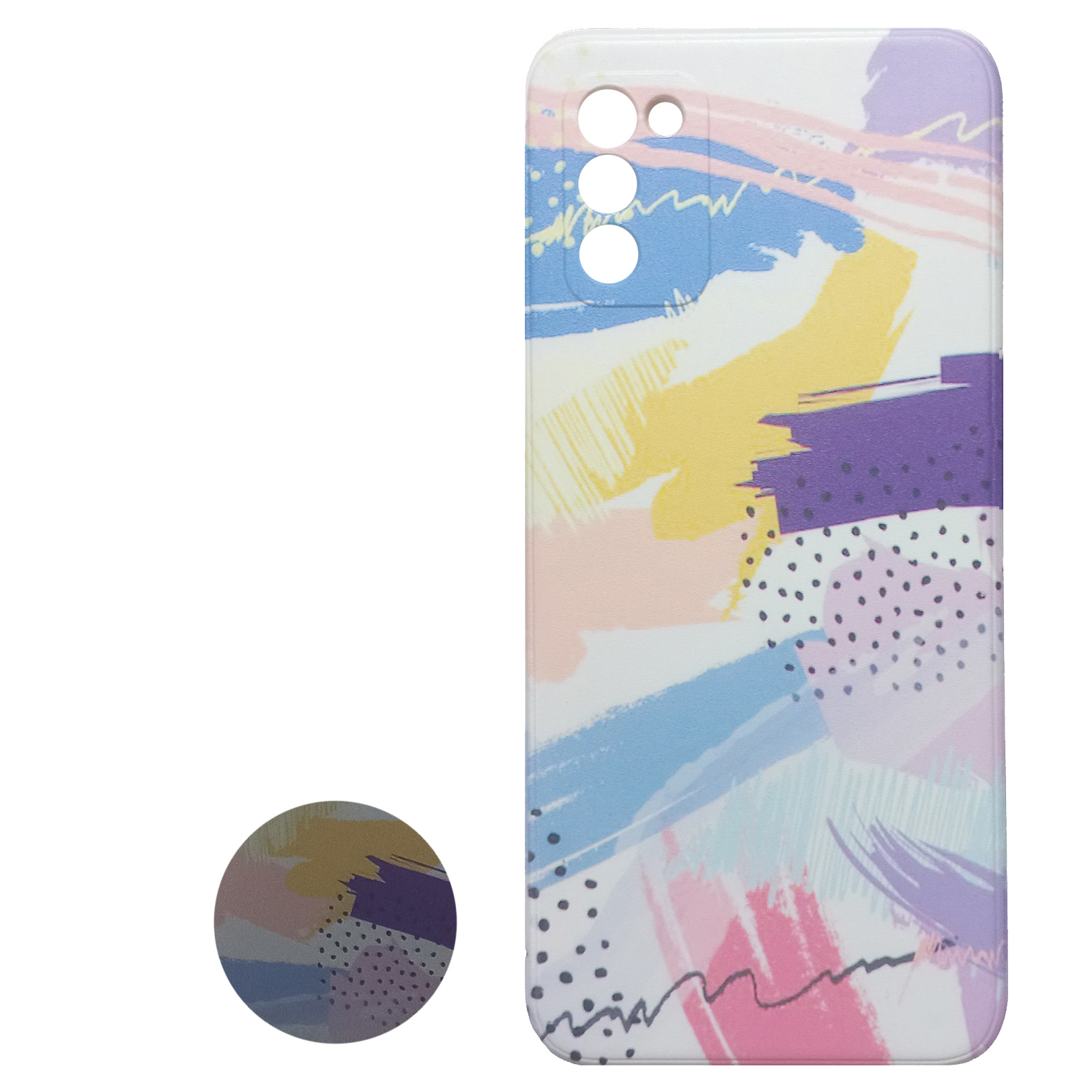 کاور مدل S0640 مناسب برای گوشی موبایل سامسونگ Galaxy A02s به همراه پاپ سوکت 