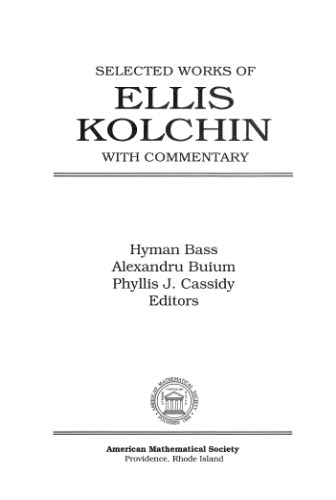 خرید و دانلود نسخه کامل کتاب Selected works of Ellis Kolchin with commentary