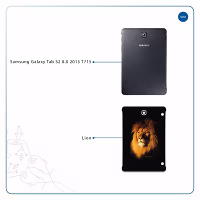برچسب پوششی ماهوت مدل Lion مناسب برای تبلت سامسونگ Galaxy Tab S2 8.0 2015 T715