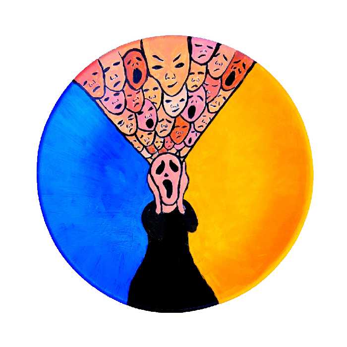 بشقاب سفالی دیوارکوب طرح جیغ