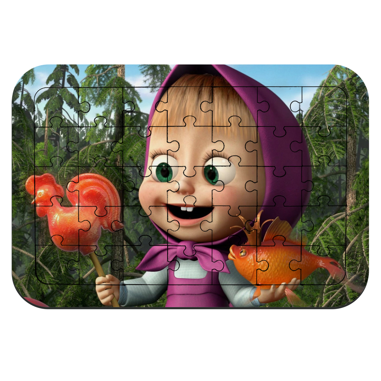 پازل 35 تکه طرح ماشا و آقا خرسه مدل NI524