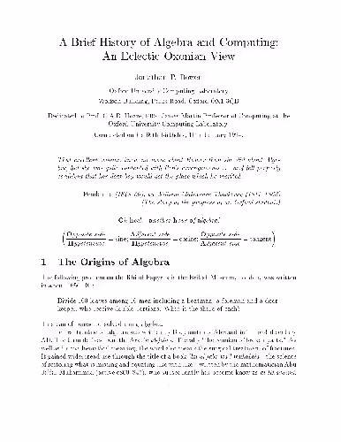 خرید و دانلود نسخه کامل کتاب A Brief History Of Algebra And Computing [jnl article]