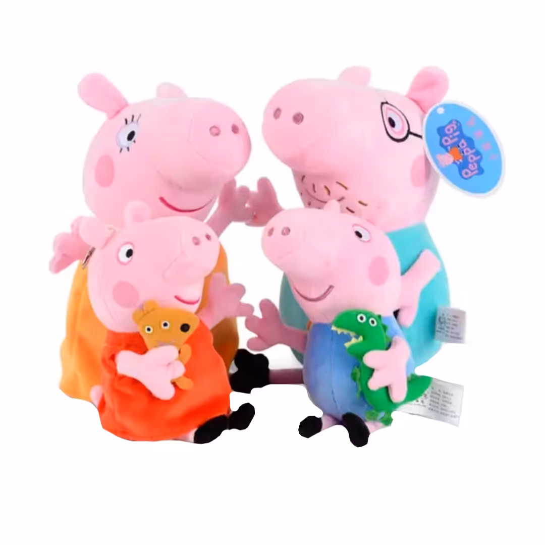عروسک مدل پپاپیگ طرح peppa Family ارتفاع 50 سانتی متر بسته 4 عددی 