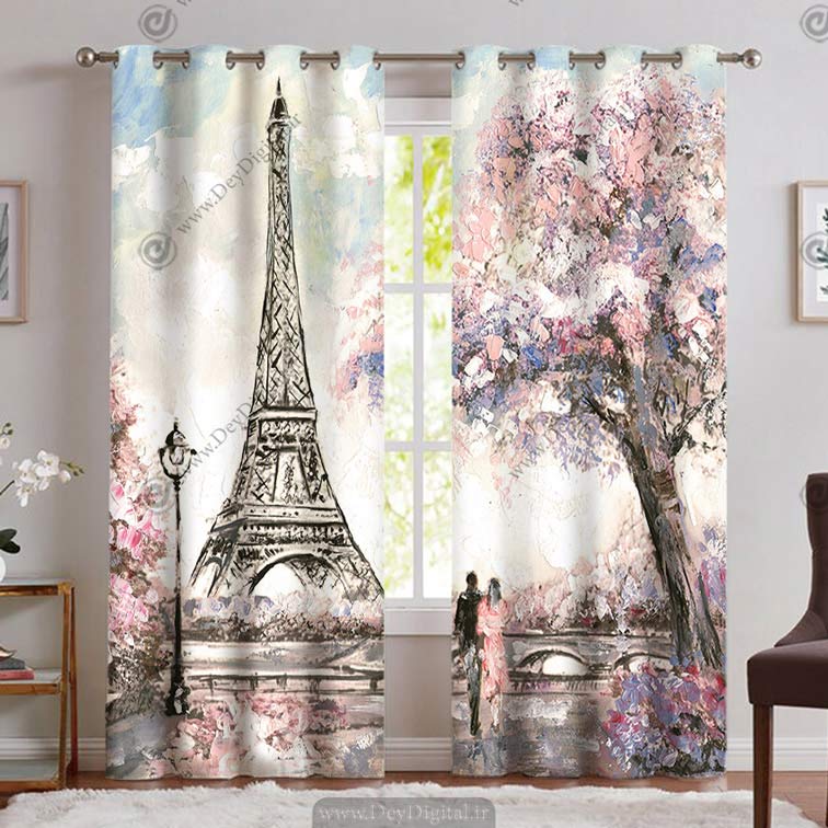 پرده پانچ طرح برج ایفل PK-4634