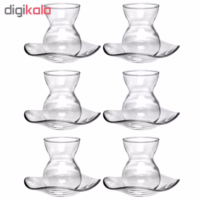 ست فنجان و نعلبکی پاشاباغچه سری دانتل 96574 بسته 6 نفره